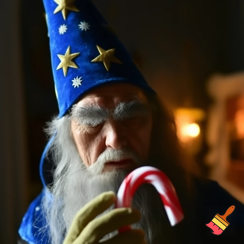 Christmas wizard hat stars and means read a Christmas hat