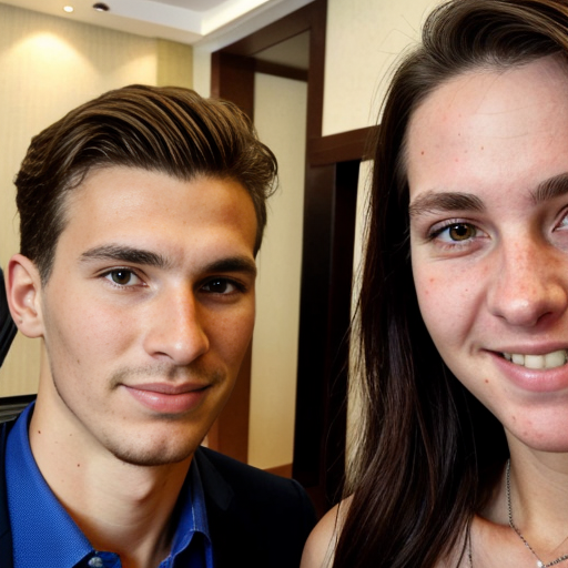 Goretzka and Vanessa at the hotel 