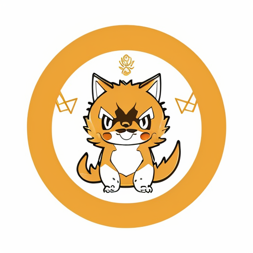 pokemon digimon tails prower mix styles wolf yellow orange and red patterns anime