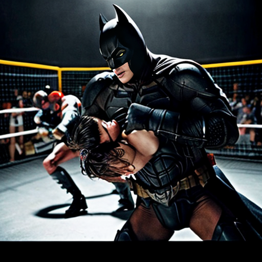 The dark knight beating up  I.C.E  agents 