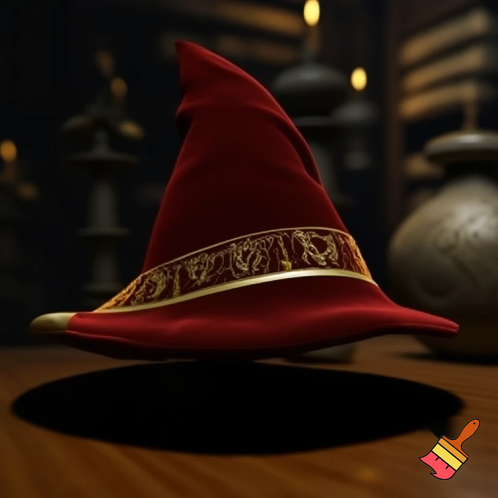 A wizard Santa Claus hat read✨✨🎄💫 velvet a wizard hat