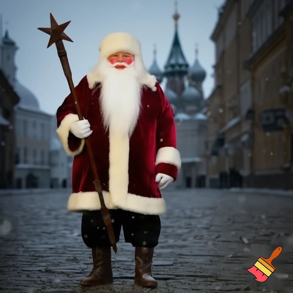 Santa Claus, Russia walking stick star the real person