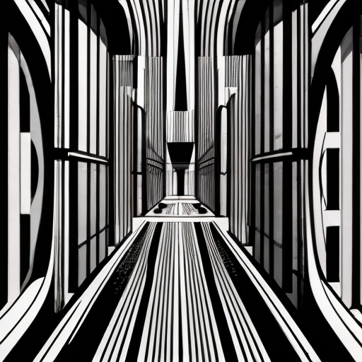 City inspired in the german expressionism architecture, exagerated forms and lines. Dasrk tone