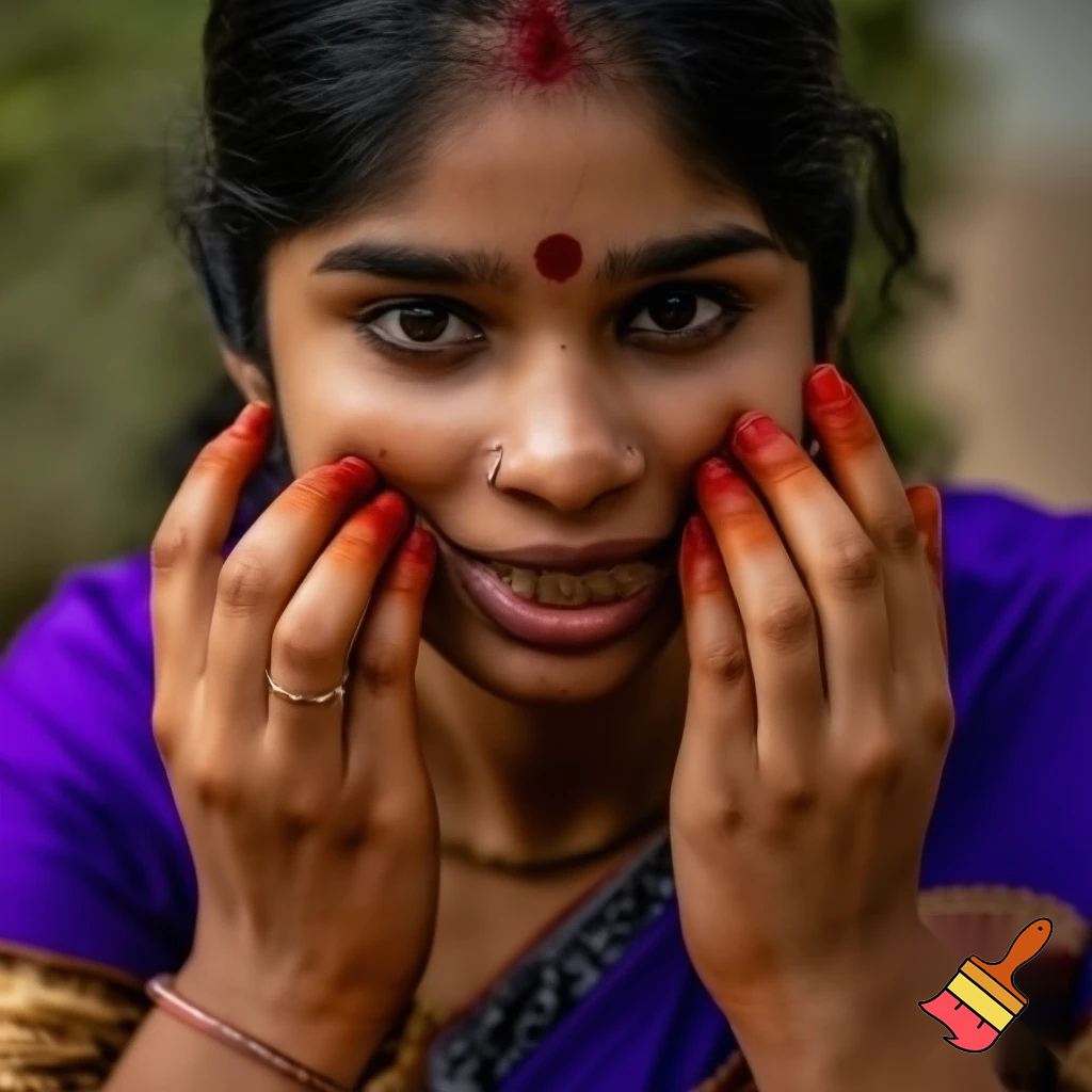 Indian hindu  bindi women tap gagged nude boobs 