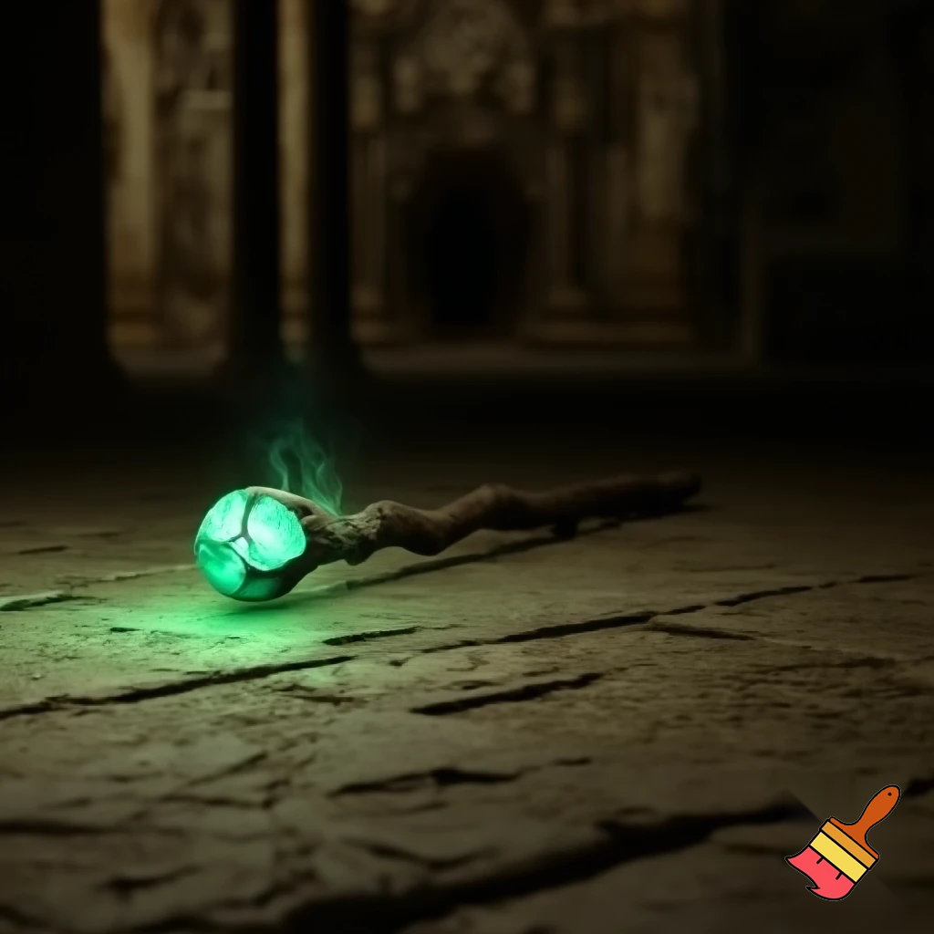 Magic mistake with the magic ball walking stick