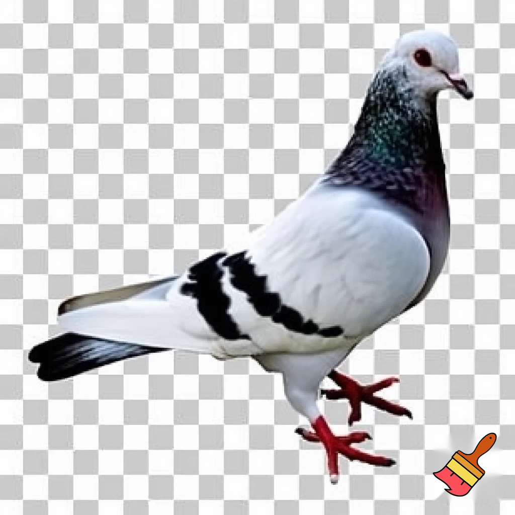 White and black pigeon