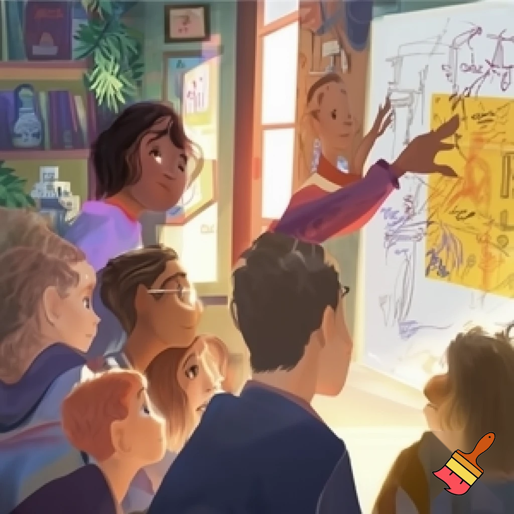 عکس بساز از  معلم درحال درس دادن