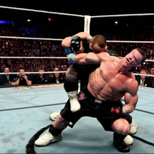 John Cena from wwe fighting Stephan Hawking