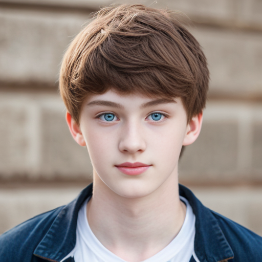 Handsome 18 year old with very pale skin, blue eyes and black hair