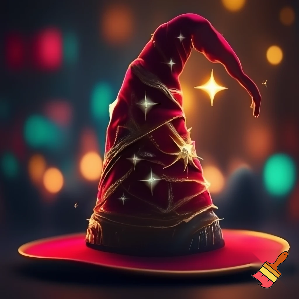 Christmas wizard hat stars and means read