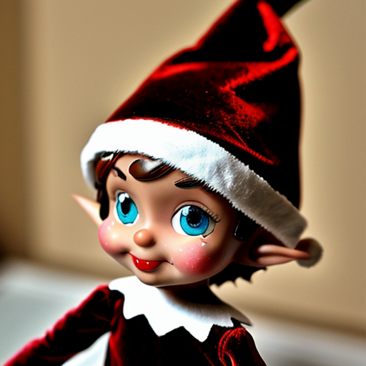 Christmas velvet hat elf on the shelf hat velvet special delicate