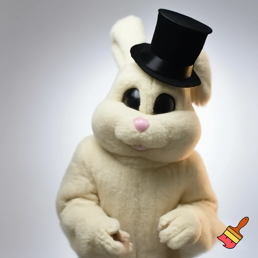 Easter bunny mascot costume top hat magic toy special top hat