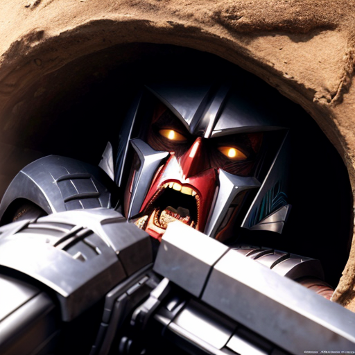 Starscream getting shot by megatron and then buried by megatron 