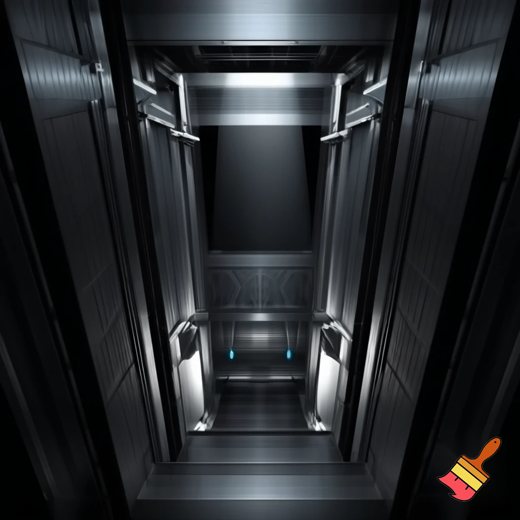 adapt the look of lift shaft in my image