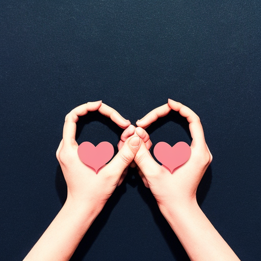 A Muslim, a Christian, and a Jew holding hands with hearts in the background 