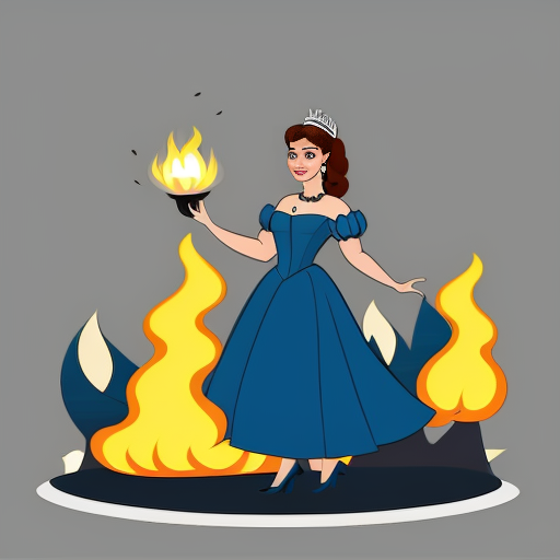 18th century prideful princess in a ball gown throwing an invitation in the fire