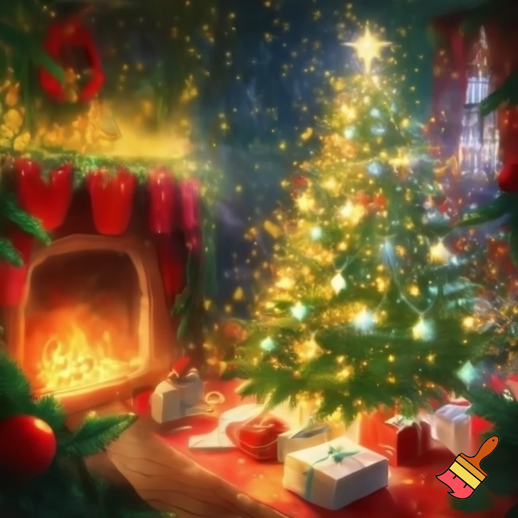 A picture of celebrating christmas
