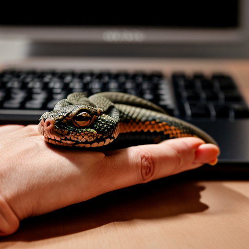 A realistic close-up scene: a snake tightly coiled around a computer mouse. The snake’s body wraps the mouse smoothly, emphasizing the shape of the mouse and the texture of the snake’s scales. The computer mouse is the main focal point, sharp and clearly visible within the snake’s coils. The background is completely blurred and indistinct, no visible objects or environment details. Shallow depth of field, soft studio lighting, high realism, detailed textures, calm but tense atmosphere, focus on the interaction between the snake and the mouse.
clean composition, centered subject, product-style photography, neutral color palette