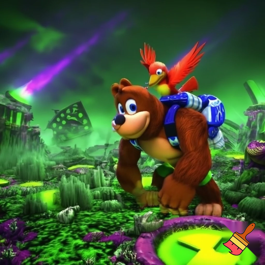 Banjo and kazzoie in radioactive