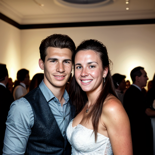 Goretzka and Vanessa at the party 