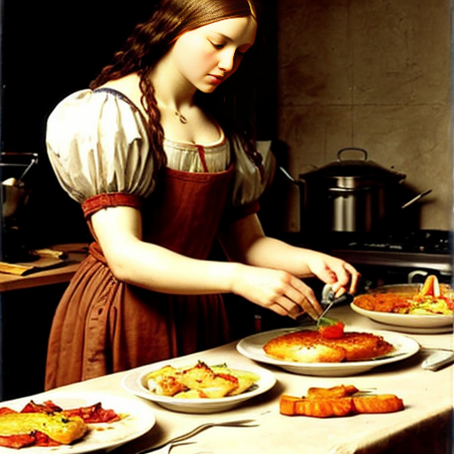 Leonardo Da Vinci cooking