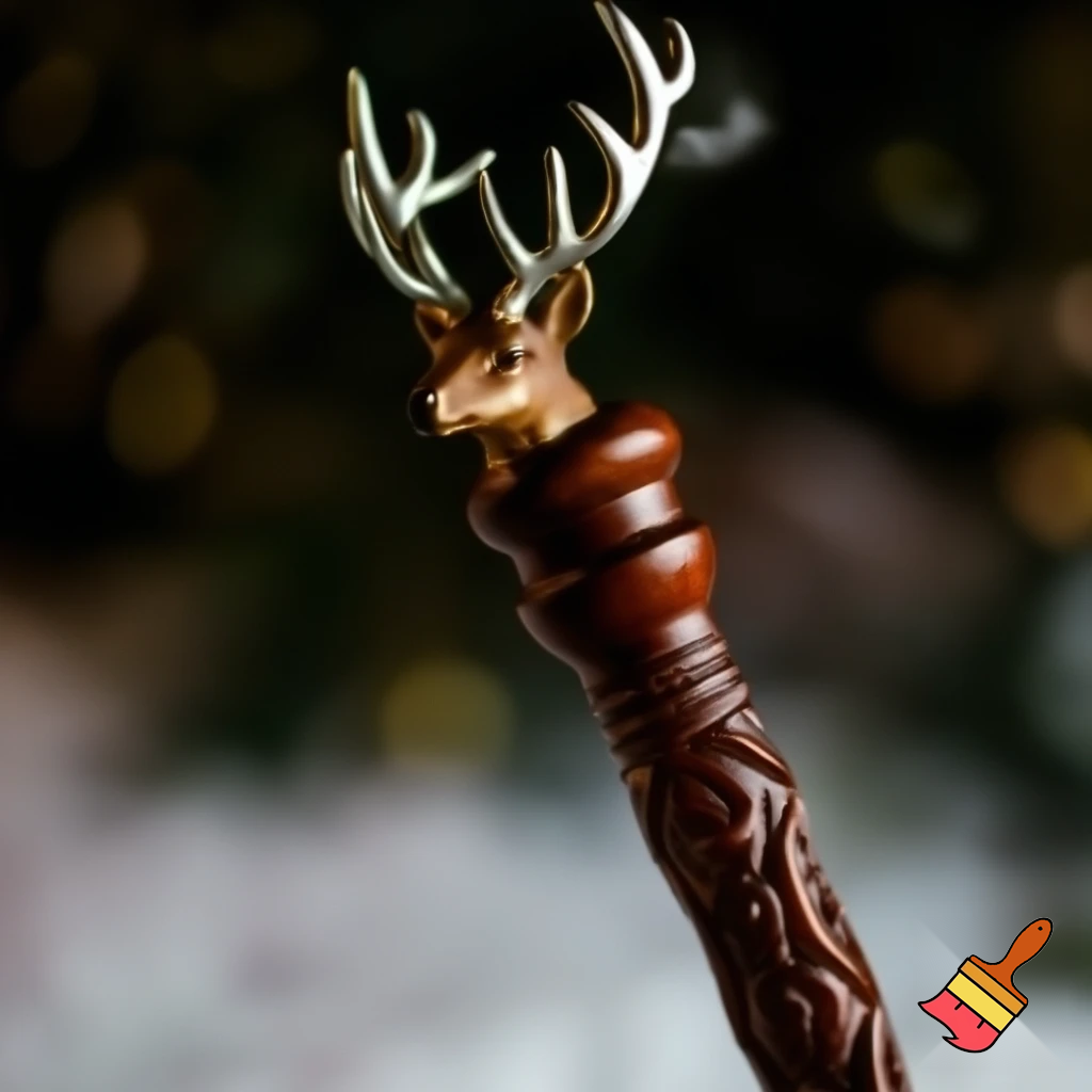 Russian Santa Claus walking stick with with t reindeers magic walking stick a plastic plastic