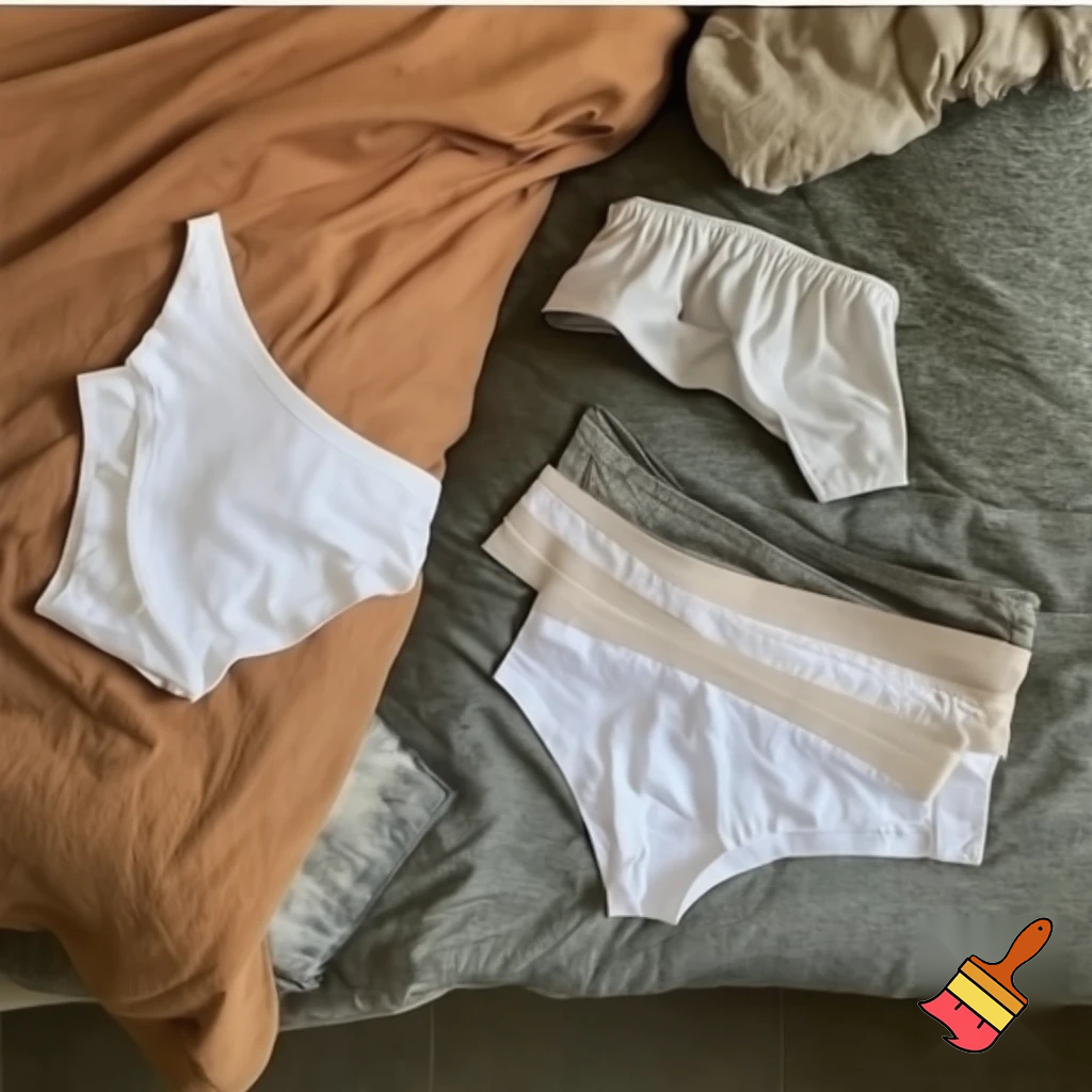 Girl 20 years old so cool and cute with cool white underwear clothes in bed