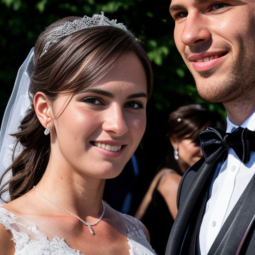 Goretzka and Vanessa at the wedding 