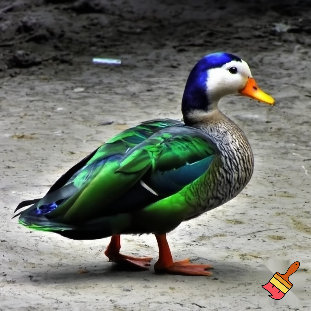 pato de boracha verde