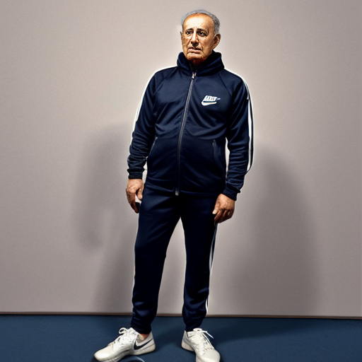 Francisco Franco with a nike tracksuit and an Iphone 17 pro max 