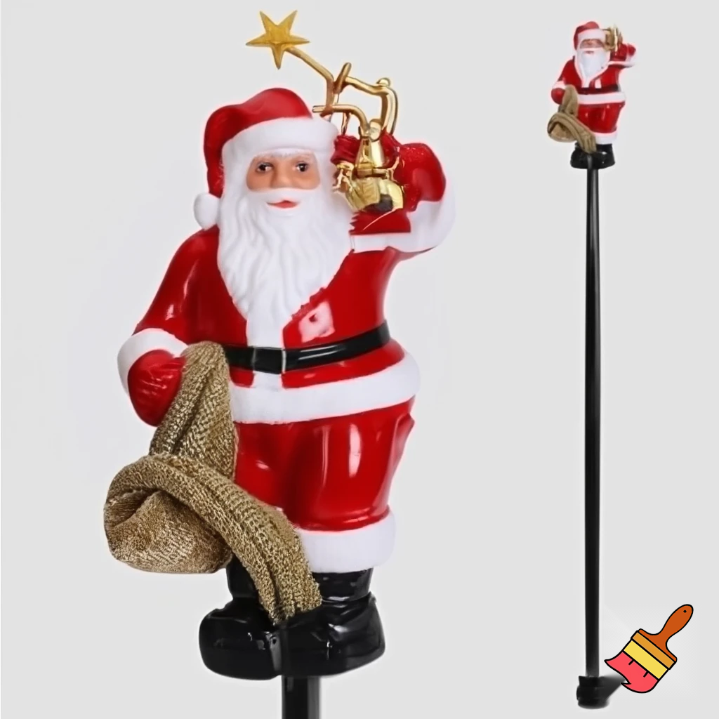 Russian Santa Claus magic one staff walking stick with a star real Santa Claus, Santa Claus