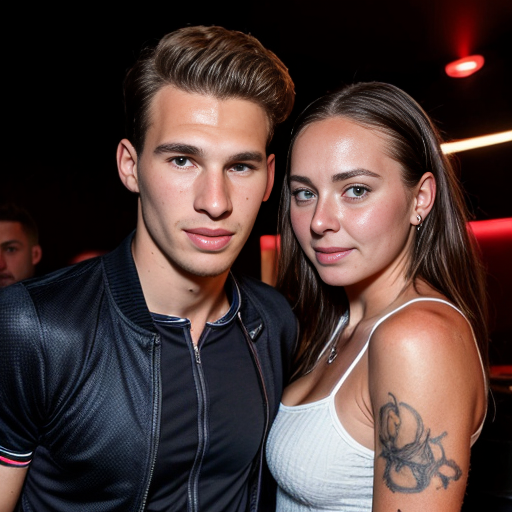 Goretzka and Vanessa at the club