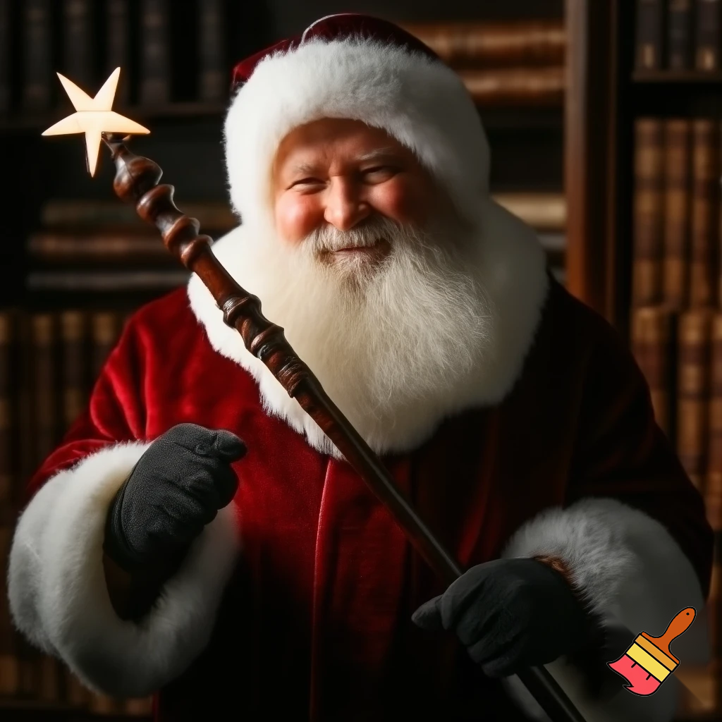 Santa Claus’s Russia star walking stick