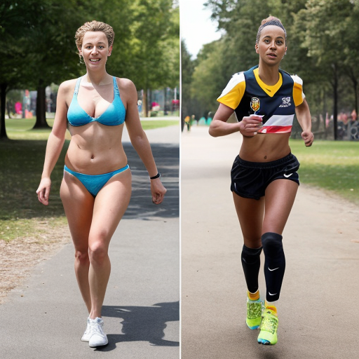 Goretzka showing body and Vanessa showing body at the park 
