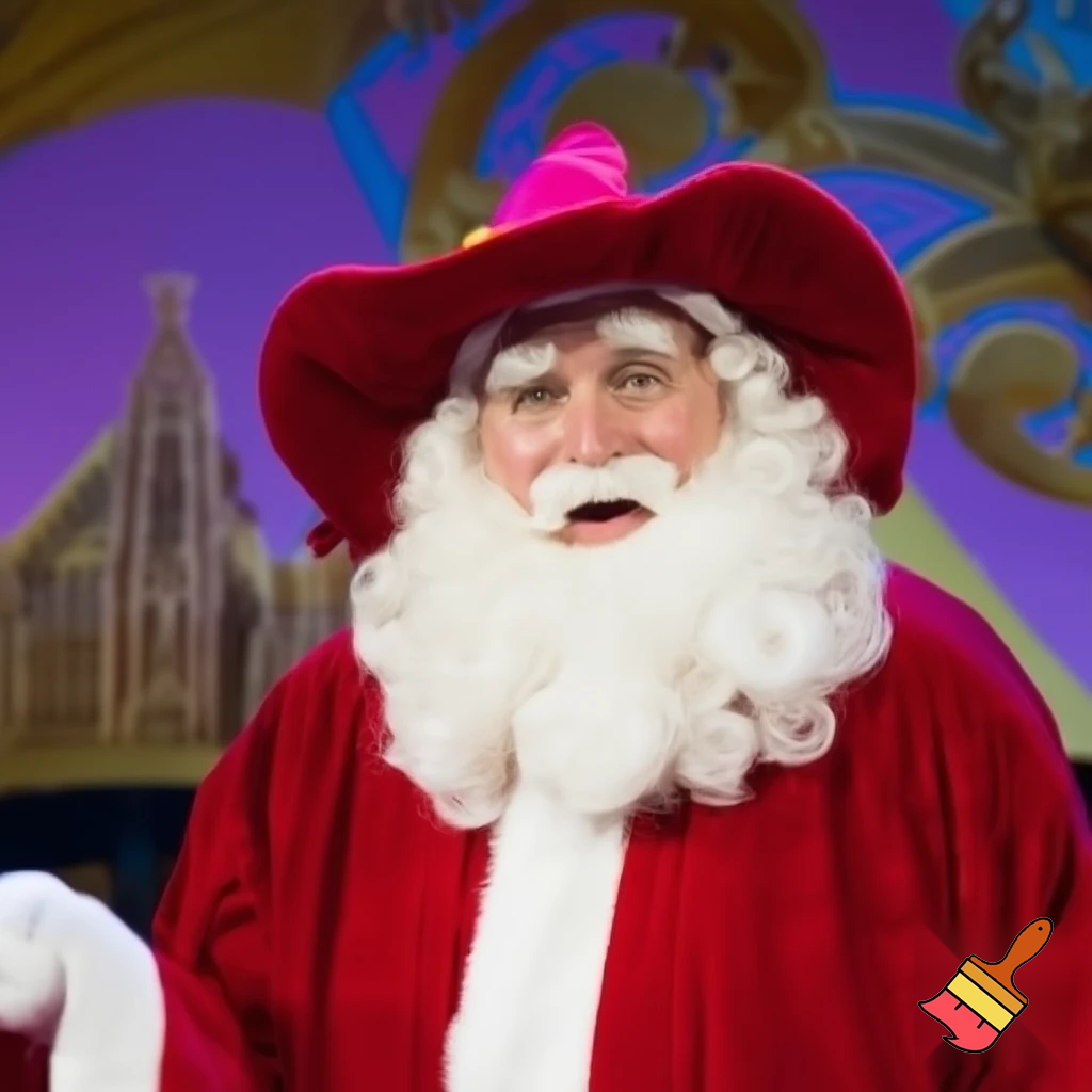 Santa Claus Pennwell Disney🇫🇷 wizard Santa Claus Santa Claus real person Disneyland Paris Santa Claus in Paris the wizard💫🏰 a wizard hat