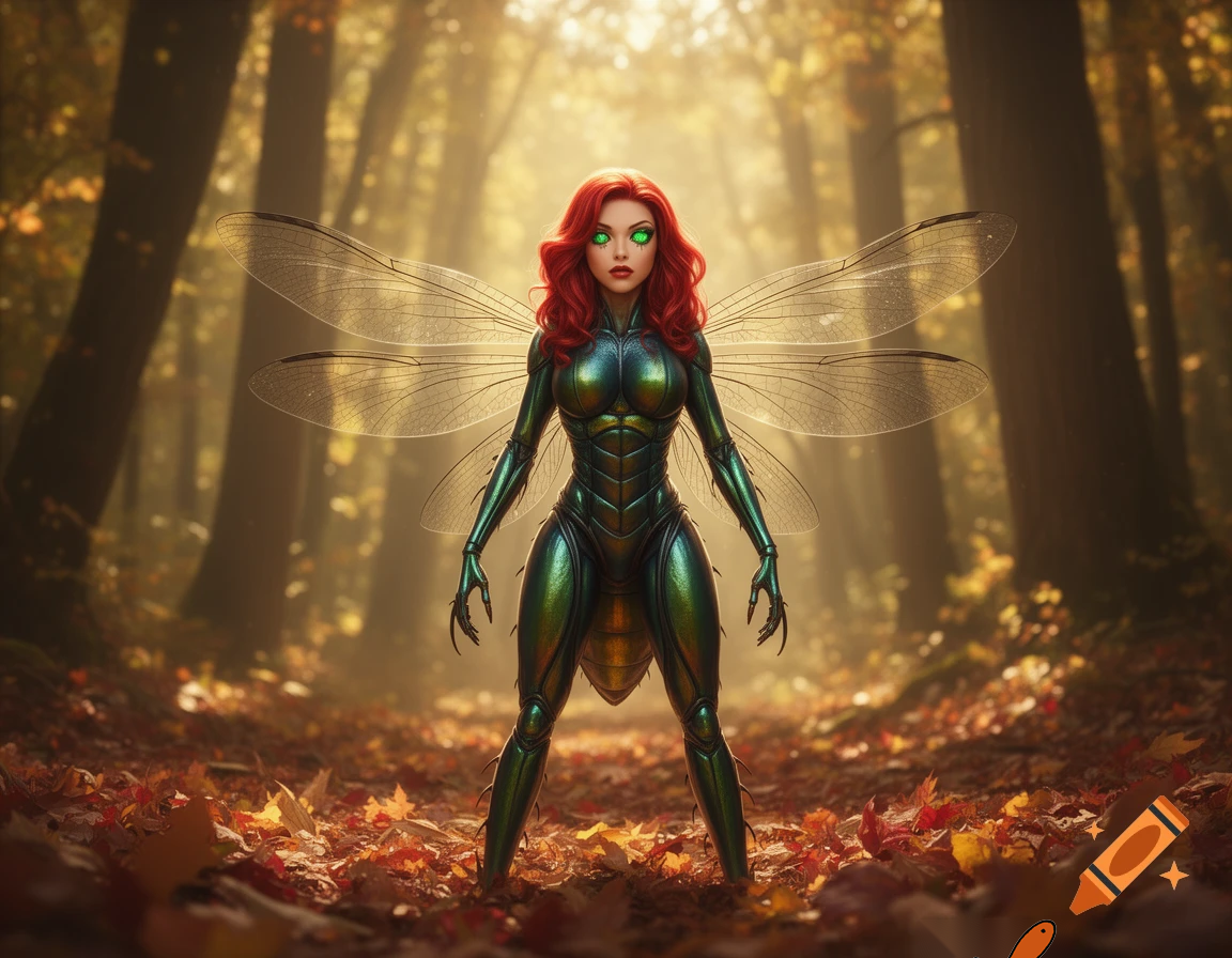 April O’Neil as an insect-woman