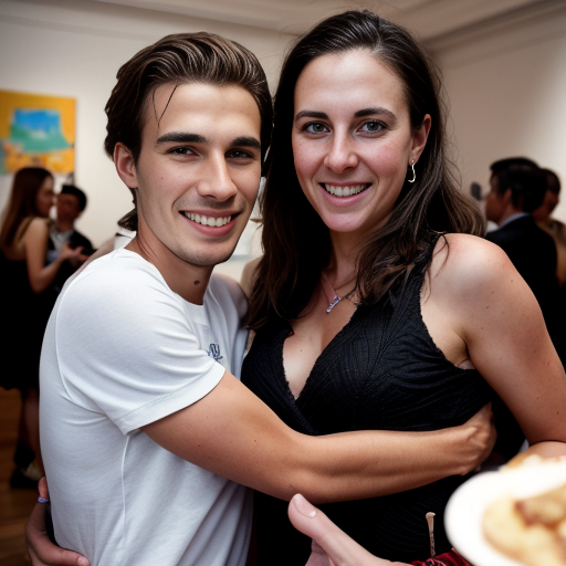 Goretzka and Vanessa at the party