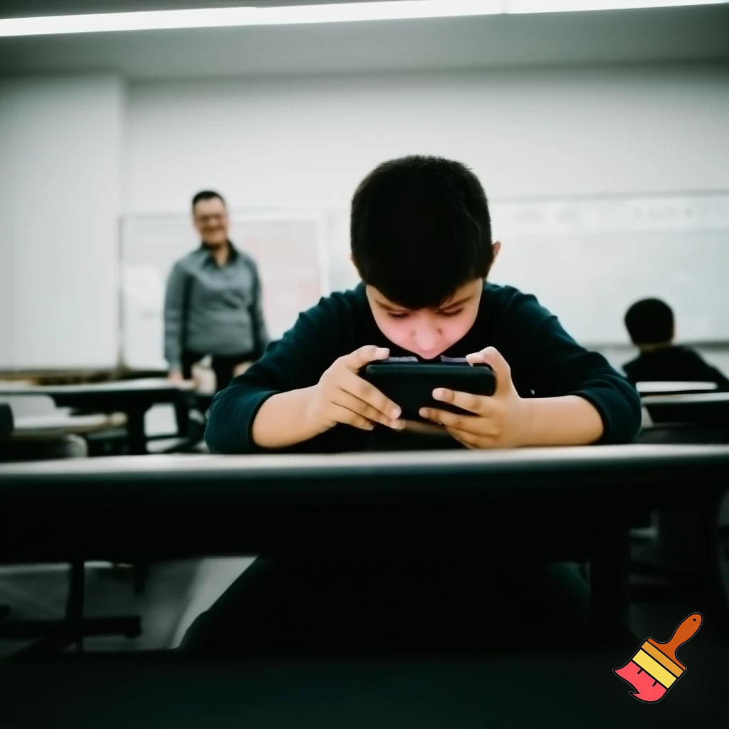 A person who games in school but the teacher hates him