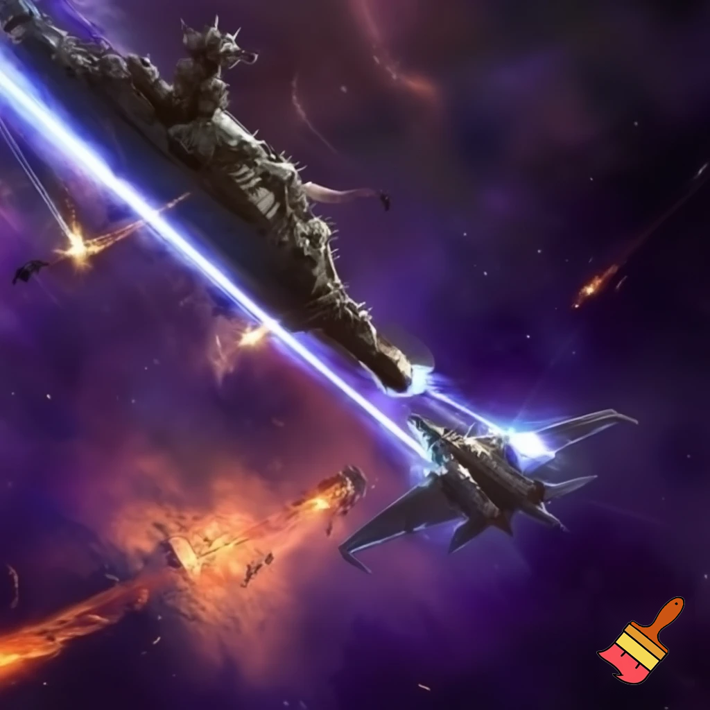 Spaceships in combat Clear focal point Strong sense of scale and motion