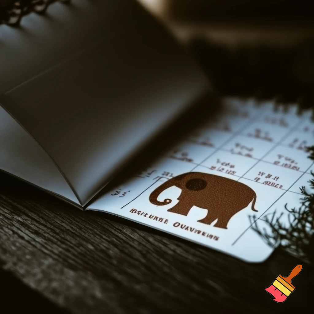 Open calendar, the Alpine calendar calendar, chocolate elephant calendar Christmas Christmas