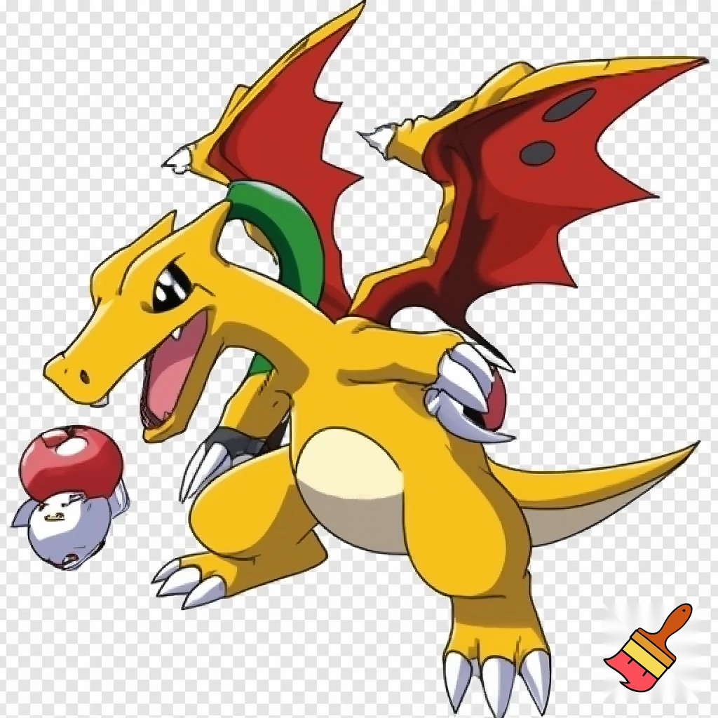 agumon dino digimon pokemon dragon charizard fusion anime
