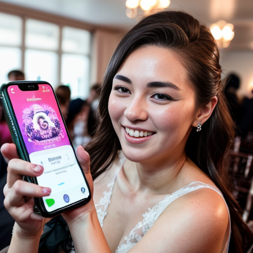 Goretzka play game on apple phone and Vanessa play game on apple phone at the wedding 