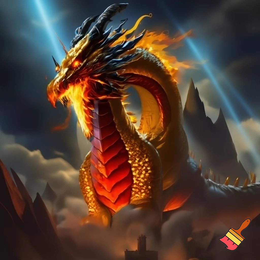 Cool Dinral the fire dragon from the ledgond of Zelda 

