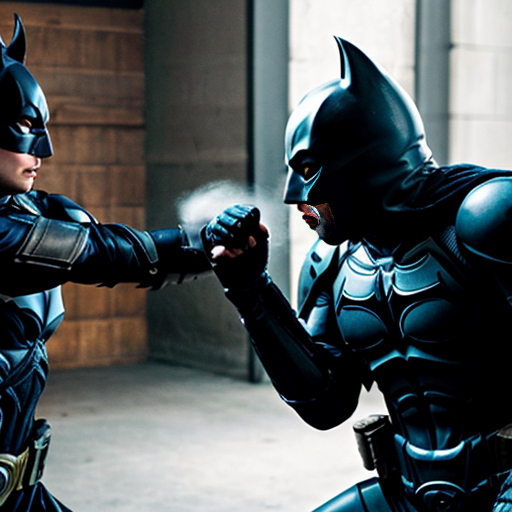 The dark knight beating up masked ice agents 