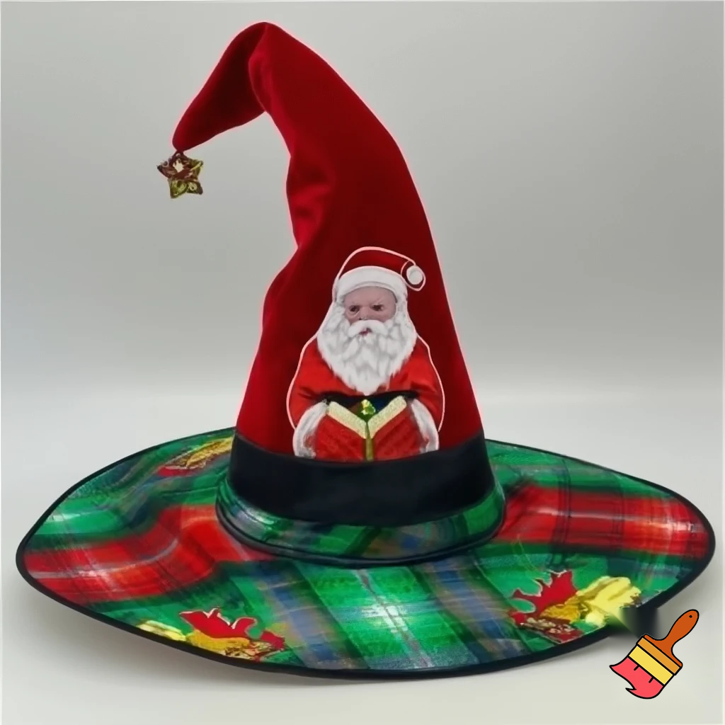 Christmas wizard hat read velvet Santa Claus hat
