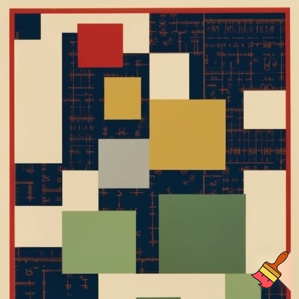 a 1 point perspective 1930s poster with some thing to do with wordle