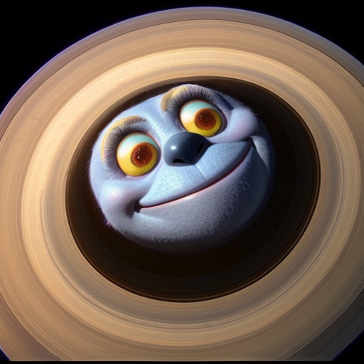 make a blue lorax that is on saturn

