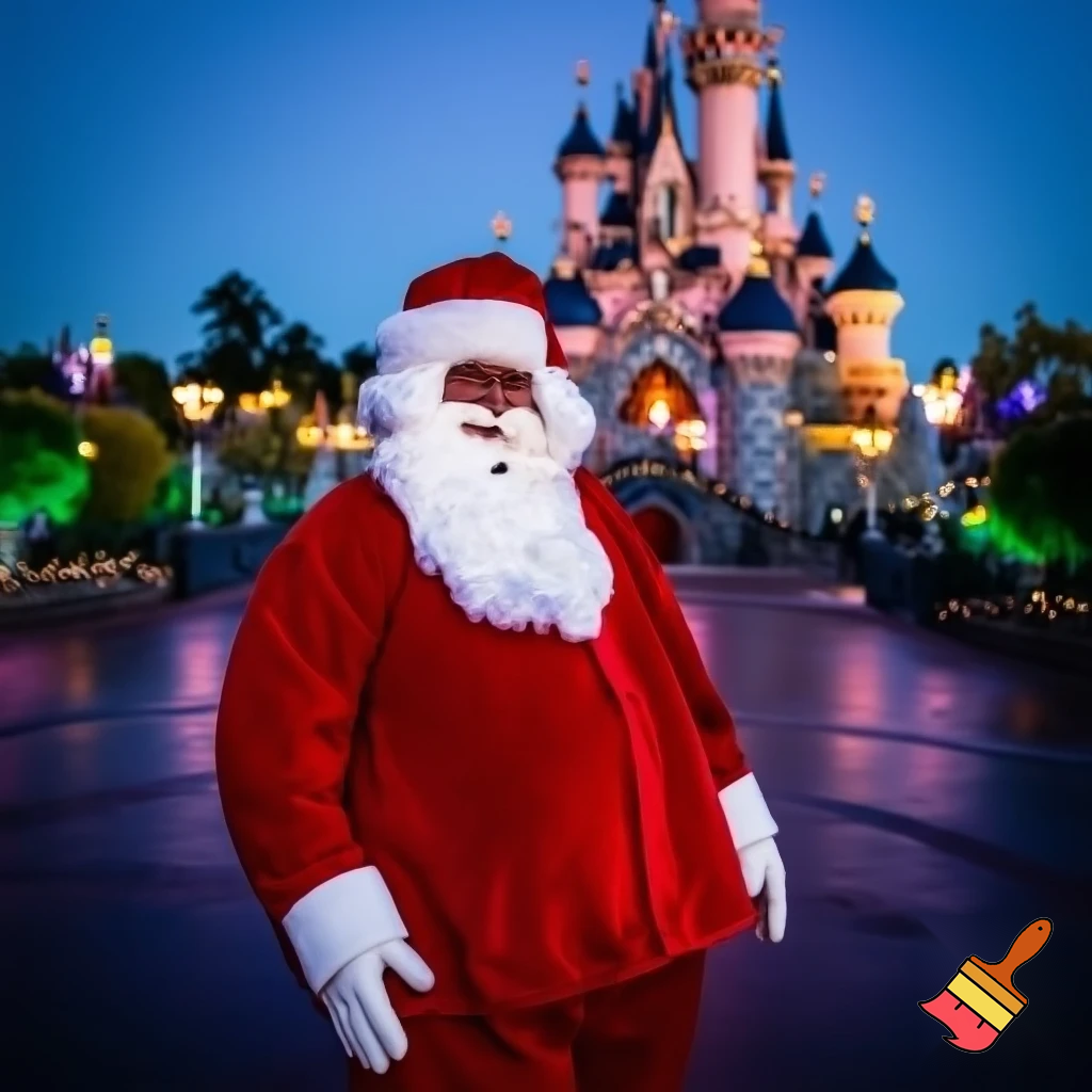 Paris Disneyland Santa Claus, Paris Disney Pee-wee Santa Claus Pennwell sleeping beauty