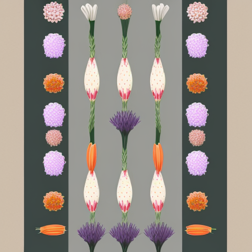 Generate an artwork pattern of grey colored fug fruits and Crocus flowers 