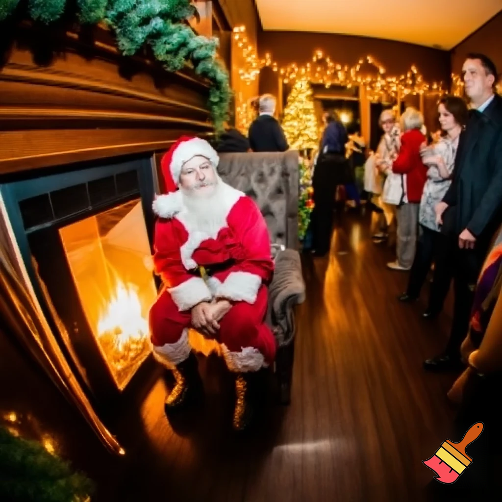  Santa Claus Christmas party at the house